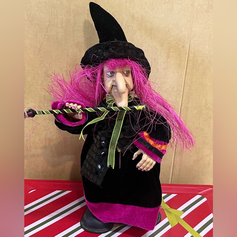 Vintage Animated Witch Halloween decor
